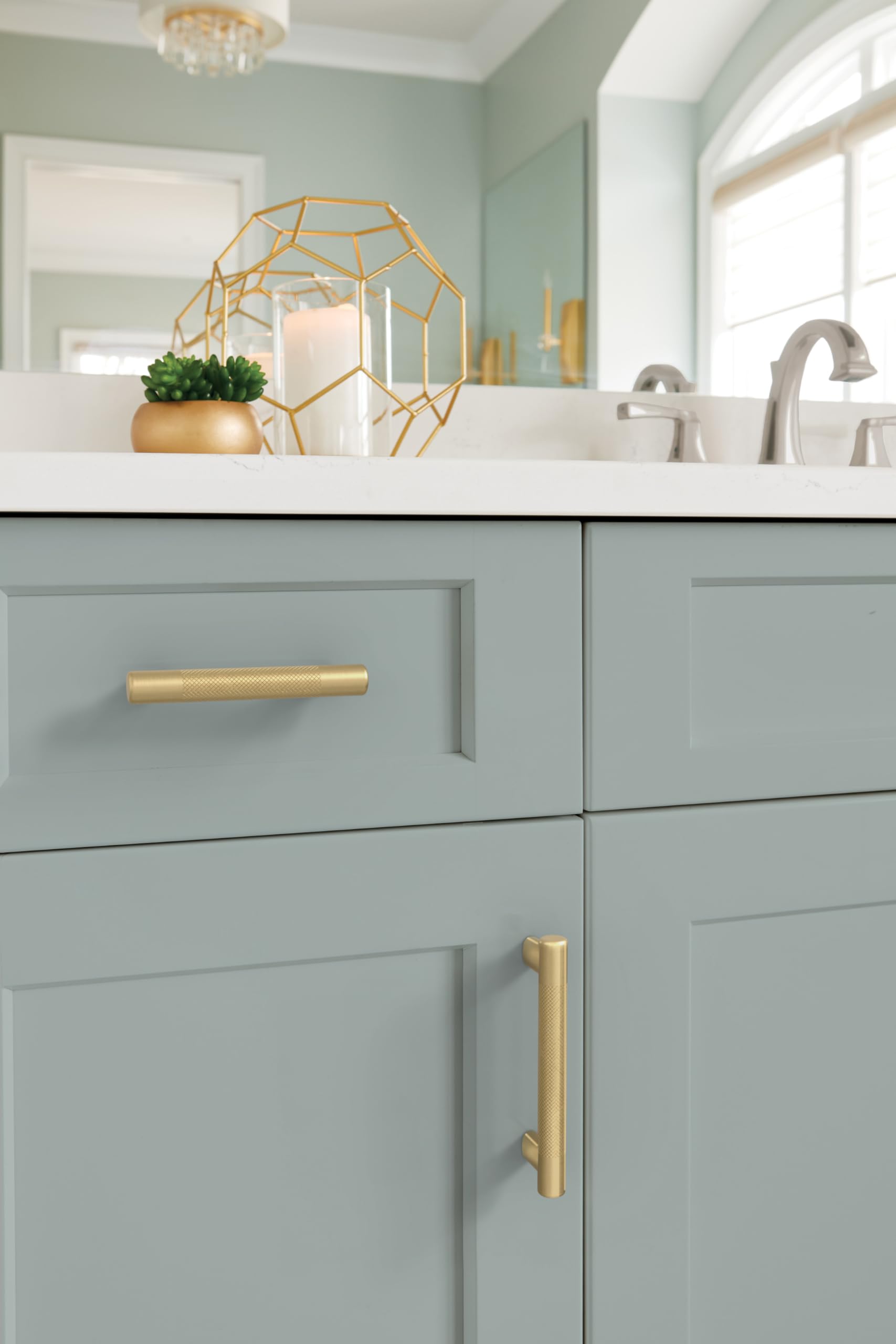 Amerock Bronx 5-1/16 inch (128mm) Center-to-Center Champagne
